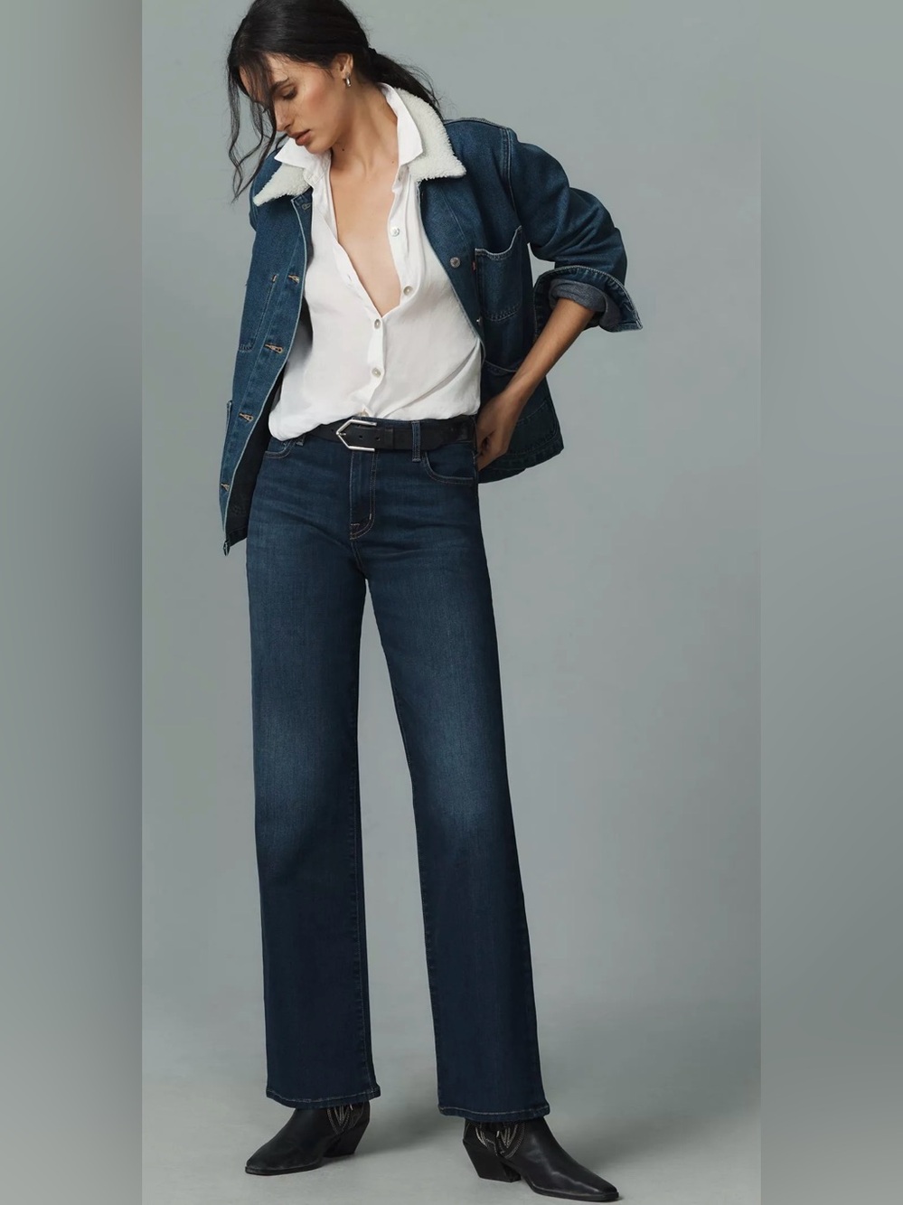 Anthropologie Fidelity Katie High Classic Flare Luxe stretch denim